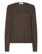 Lr-Ika Tops T-shirts & Tops Long-sleeved Brown Levete Room