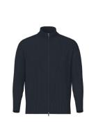 Slhdry Ls Knit Relaxed Full Zip Tops Knitwear Full Zip Jumpers Navy Se...