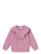 Nmfolilas Nreg Sweat Bru Tops Sweatshirts & Hoodies Sweatshirts Pink N...