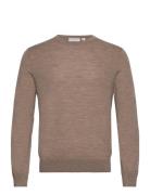 Connor Rws Tops Knitwear Round Necks Beige Tiger Of Sweden