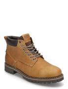 Jfwqueensway Leather Boot Sn Snørestøvler Brown Jack & J S