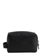 Leather Wash Bag Toilettaske Black GANT