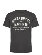 Machined Goods Workwear Tee Tops T-Kortærmet Skjorte Black Superdry