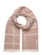 Big Jaquard Soft Scarf Accessories Scarves Lightweight Scarves Beige G...