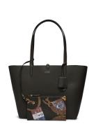 Faux-Leather Large Reversible Tote Bag Shopper Taske Black Lauren Ralp...