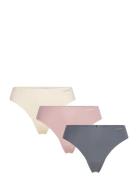 Thong 3Pk G-streng Undertøj Multi/patterned Calvin Klein