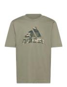 Camo Boys Tops T-Kortærmet Skjorte Khaki Green Adidas Sportswear