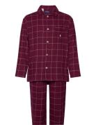 Plaid Flannel Pajama Set Pyjamas Nattøj Red Polo Ralph Lauren Underwea...