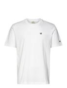 Crewneck T-Shirt Tops T-Kortærmet Skjorte White Champion