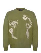 Garment Dyed Artwork Sweatshirt Tops Sweatshirts & Hoodies Sweatshirts...