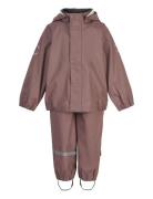 Pu Rain W. Susp. Outerwear Rainwear Rainwear Sets Multi/patterned Mikk...