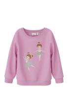 Nmfomiana Ls Bru Sweat Pb Tops Sweatshirts & Hoodies Sweatshirts Pink ...
