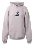 Hoodie W/Embroidery Tops Sweatshirts & Hoodies Hoodies Beige Hound