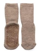 Wool Socks - Anti-Slip Strømper Non-slip Beige Mp Denmark