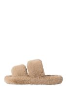 Nkfnus Faux Fur Slipper Slippers Hjemmesko Beige Name It