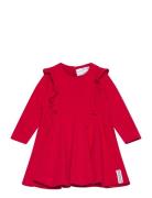 Flared Dress Flounce Red Dresses & Skirts Dresses Casual Dresses Long-...