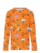 Circus Pippi Shirt Tops T-shirts Long-sleeved T-Skjorte Orange Pippi L...