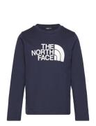 Teen Easy Ls Tee Tops T-shirts Long-sleeved T-Skjorte Navy The North F...