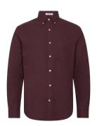 Reg Flannel Melange Shirt Tops Shirts Casual Burgundy GANT