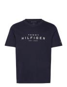 Big Hilfiger Tee Tops T-Kortærmet Skjorte Navy Tommy Hilfiger