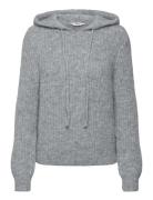 Objmilu Ls Re Knit Hoodie Noos Tops Sweatshirts & Hoodies Hoodies Grey...