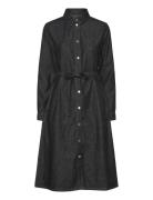 Soft Denim Svanil Dress Knælang Kjole Black Mads Nørgaard