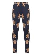 Leggings Gingerbread Aop Bottoms Leggings Navy Lindex