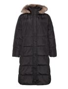 Faux-Fur-Trim Hooded Down Coat Foret Jakke Black Lauren Women