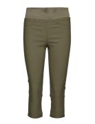 Fqshantal-Ca-Power Bottoms Trousers Capri Trousers Green FREE/QUENT