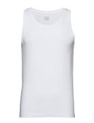 Singlet Tops T-shirts Sleeveless White Schiesser