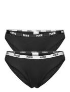 Puma Women Bikini 2P Hang Sport Panties Briefs Black PUMA