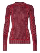 Smekker Ls Sport Base Layer Tops Red Kari Traa