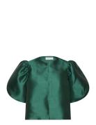 Cleo Blouse Designers Blouses Short-sleeved Green Malina