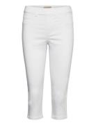 Sc-Nadira Bottoms Trousers Capri Trousers White Soyaconcept