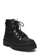 Boots - Flat - With Laces Shoes Boots Winter Boots Black ANGULUS