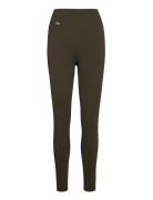 Khaki Ribbed Seamless Tights Sport Running-training Tights Seamless Ti...