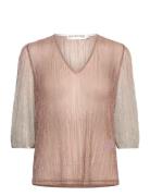 125 Ashley Top Designers Blouses Long-sleeved Pink Ida Sjöstedt