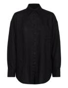 Os Linen Shirt Tops Shirts Linen Shirts Black GANT