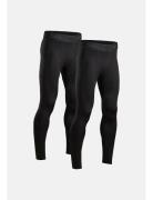 Men's Compression Long Tights 2-Pack Sport Running-training Tights Bla...