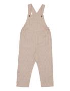 Striped Yarndyed Overall Bottoms Dungarees Beige Copenhagen Colors