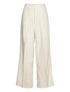 Carlotta Wide Linen Pants Designers Trousers Wide Leg Cream Malina