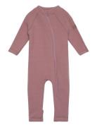 Wool Baby Suit Outerwear Fleece Outerwear Fleece Coveralls Pink Mikk-l...