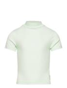 Cropped Rib T-Shirt Tops T-shirts Turtleneck Green Tom Tailor