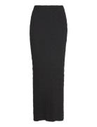 Structure Maxi Skirt Skirts Maxi Skirts Black Gina Tricot