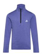 J Hea 1/2 Zip Sport T-shirts Long-sleeved T-Skjorte Blue Adidas Sports...