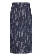 Ixorabbtanella Skirt Skirts Knee-length & Midi Skirts Navy Bruuns Baza...