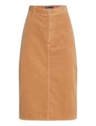 Corduroy Pencil Midi Skirt Skirts Knee-length & Midi Skirts Beige Polo...