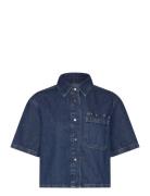 Ivy-Uta Over Ss Shirt Tops Shirts Denim Shirts Blue IVY Copenhagen