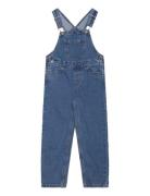 Long Denim Dungarees Bottoms Dungarees Blue Mango