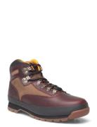 Euro Hiker Mid Lace Up Boot Burgundy Full Grain Shoes Boots Winter Boo...